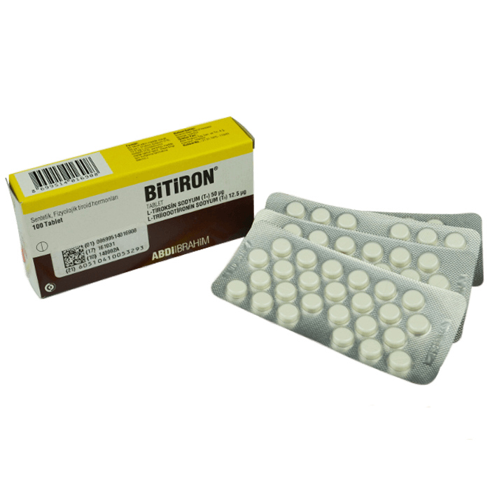 Bitiron T4 Levothyroxine, T3 Liothyronine 100